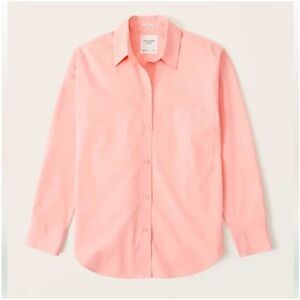 Abercrombie & Fitch Oversized Poplin Button-Up Shirt